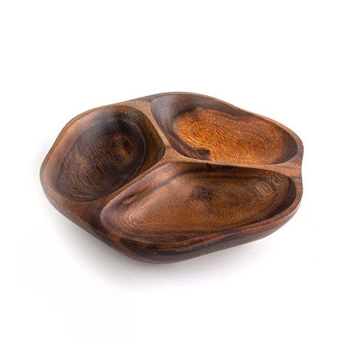 Менажница деревянная, 3 секции